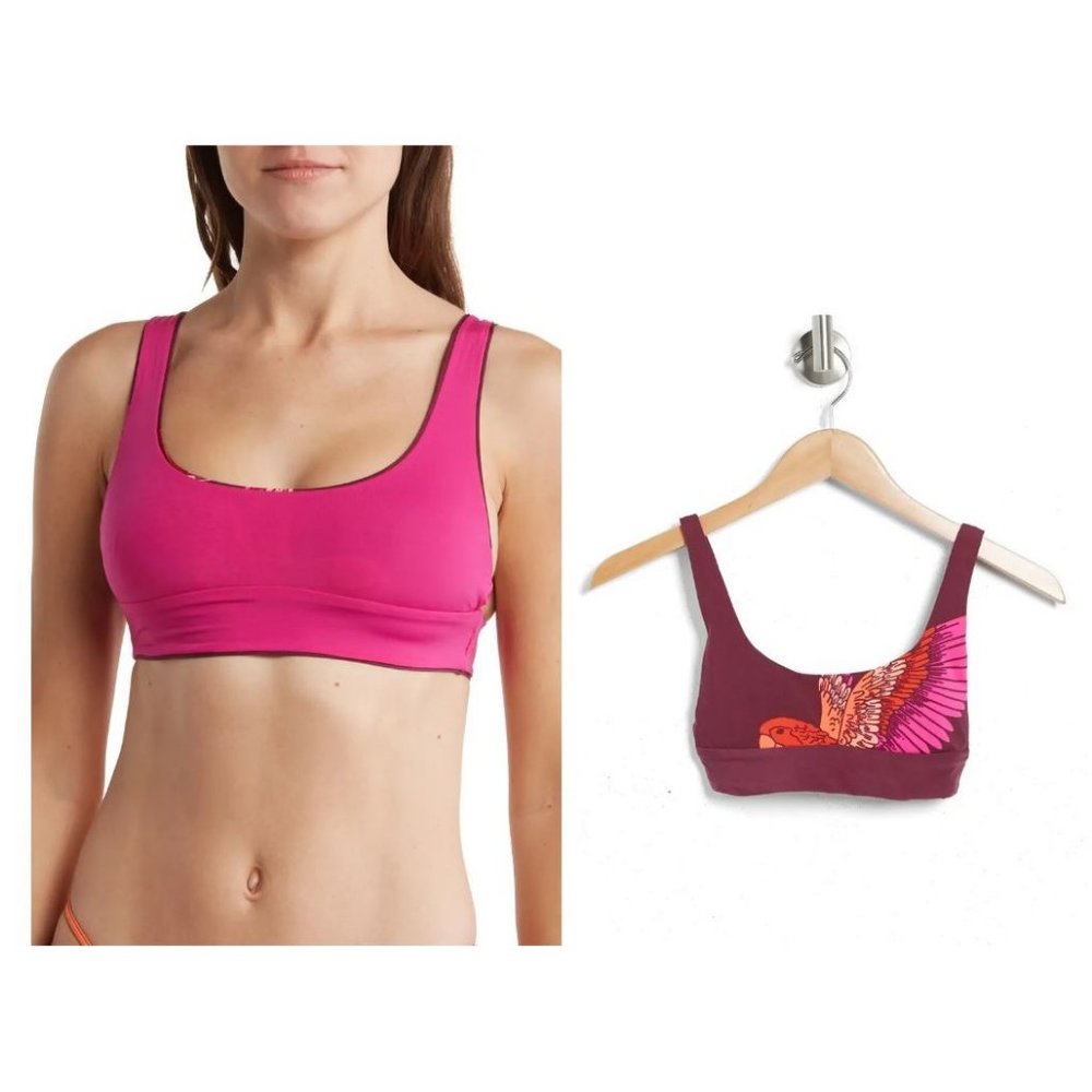 Maaji Vintage Grape Donna Splendour Reversible Bikini Top & Bottom Parrot Print View 2
